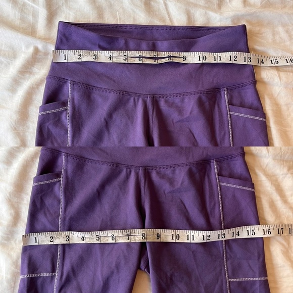 Jessica Simpson Active Purple High Waist Pocket Biker Shorts S - Picture 9 of 11